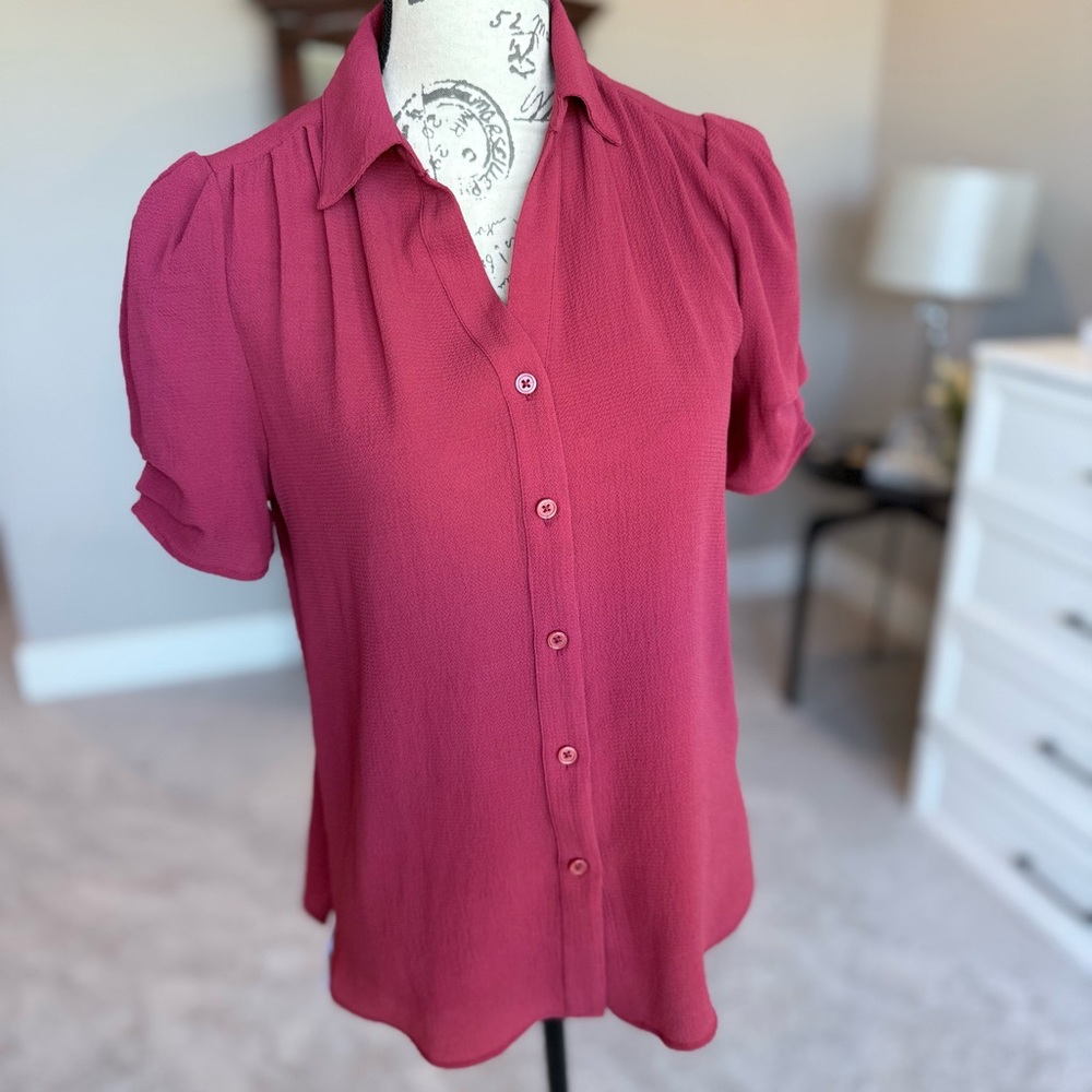 Adrianna Papell Women's Berry Blouse